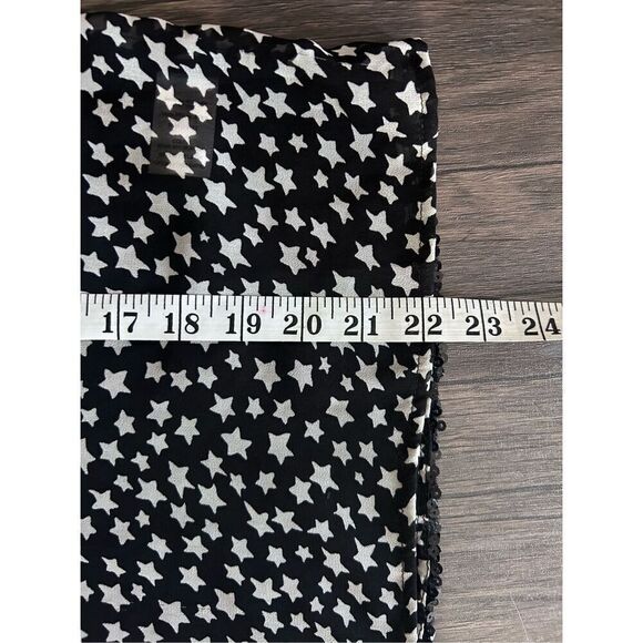 French Connection FCUK Star Sequin Back Short Sleeve Blouse Size M Chiffon - Picture 10 of 10